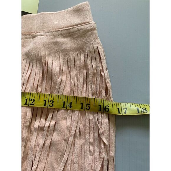 Amare' Women's Pink Fringe Skirt Size M Party‎ Cocktail Skirt - Picture 4 of 11